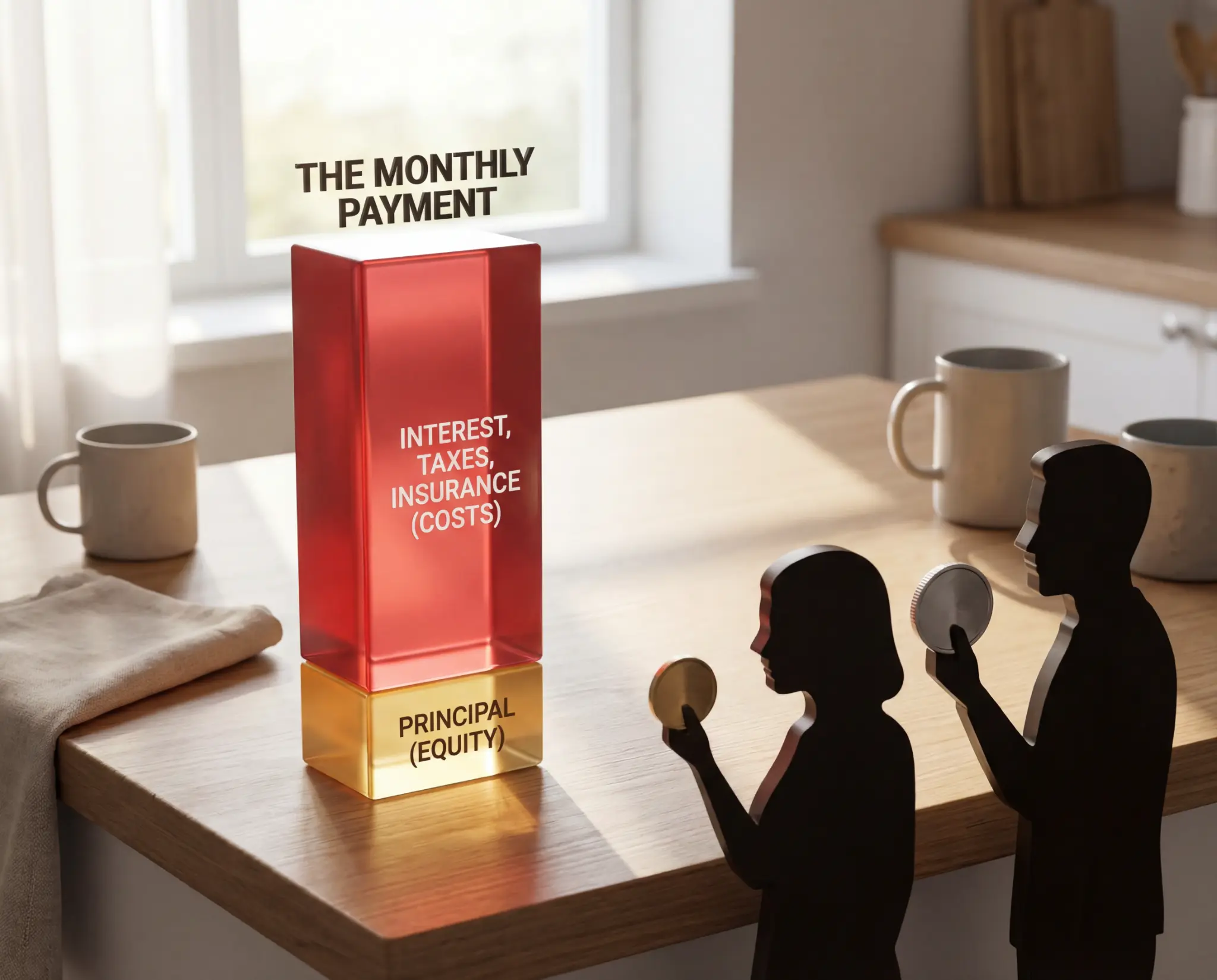 Understanding the monthly mortgage payment: principal builds equity while interest, taxes, and insurance are operating costs